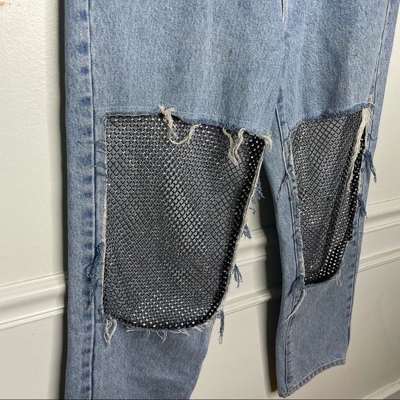 CARMAR Hermia Remi Rhinestone Netting Jean 28 - Picture 2 of 12